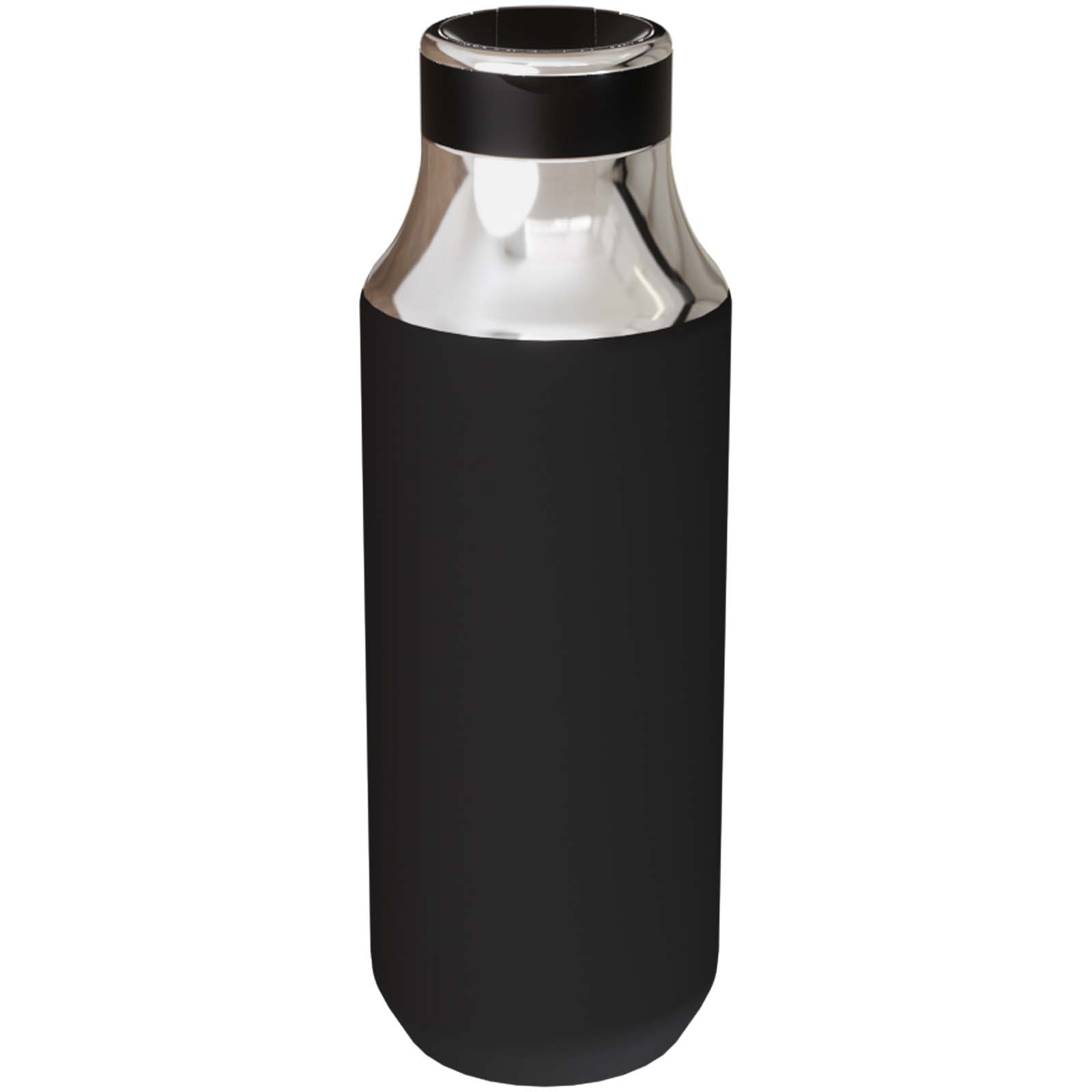 SCX.design D12 500 ml isolert vannflaske i rustfritt stål med sugerør - Svart, forside
