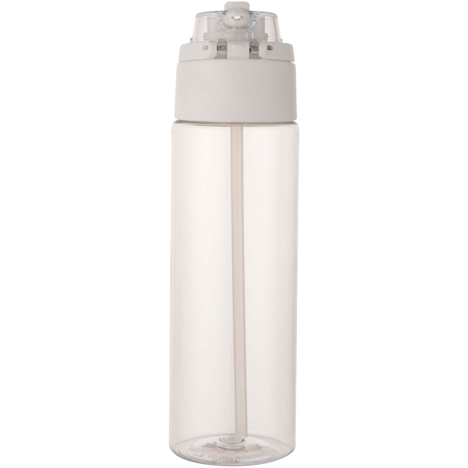 Theron 700 ml vattenflaska i återvunnen plast från RCS med lock med dubbla funktioner och utfällbart sugrör