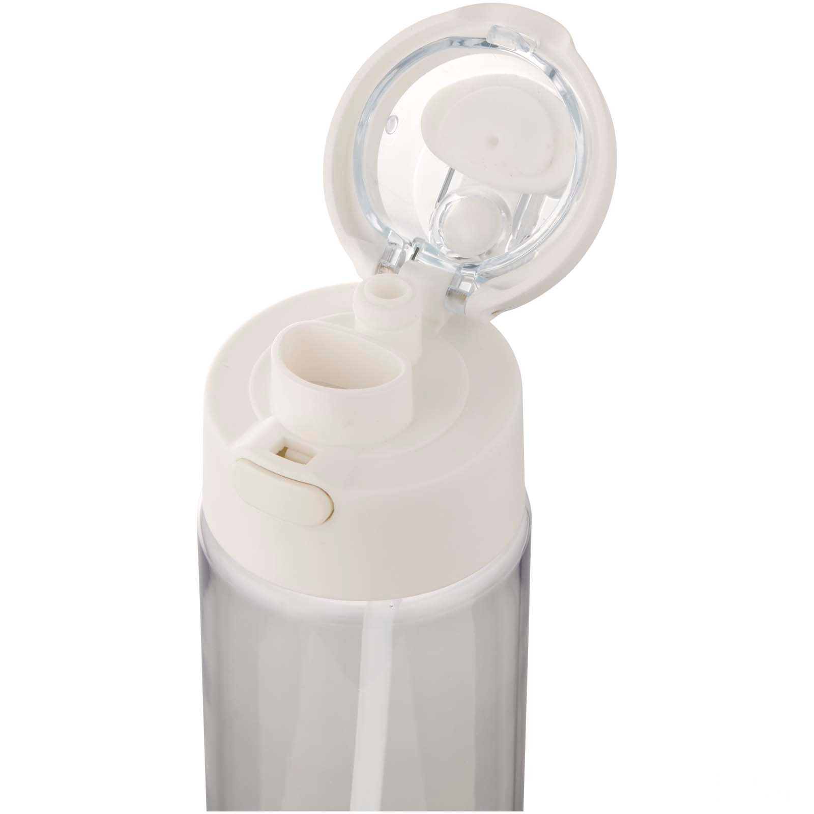 Theron 700 ml vattenflaska i återvunnen plast från RCS med lock med dubbla funktioner och utfällbart sugrör